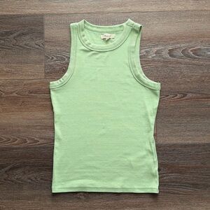 Madewell Sage Green Ribbed Top